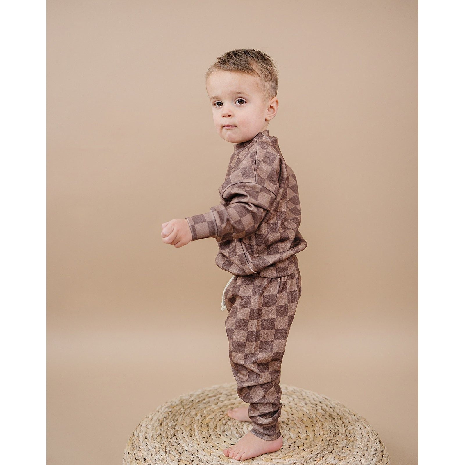 Jogger Set | Espresso Checkered