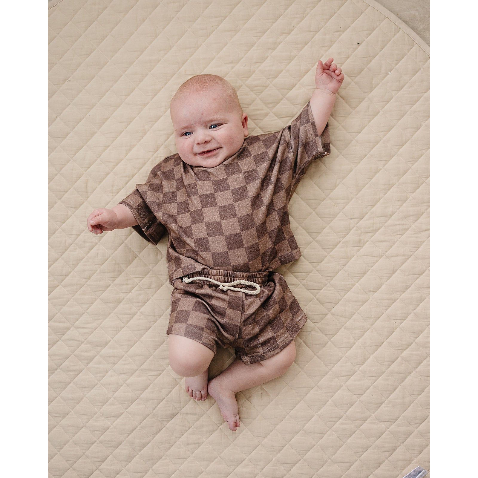 Shorts Set | Espresso Checkered