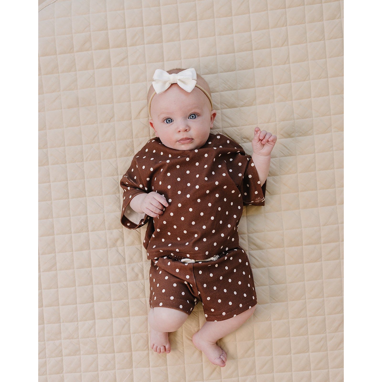 Shorts Set | Brown Polka Dots