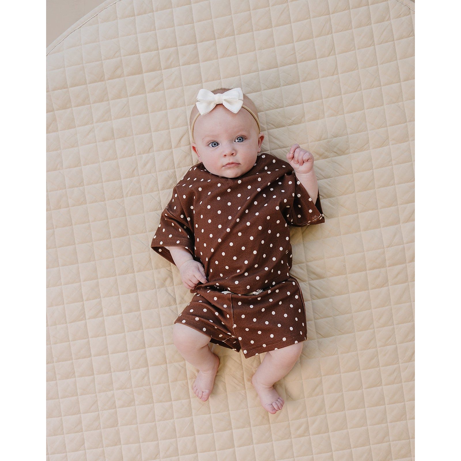 Shorts Set | Brown Polka Dots
