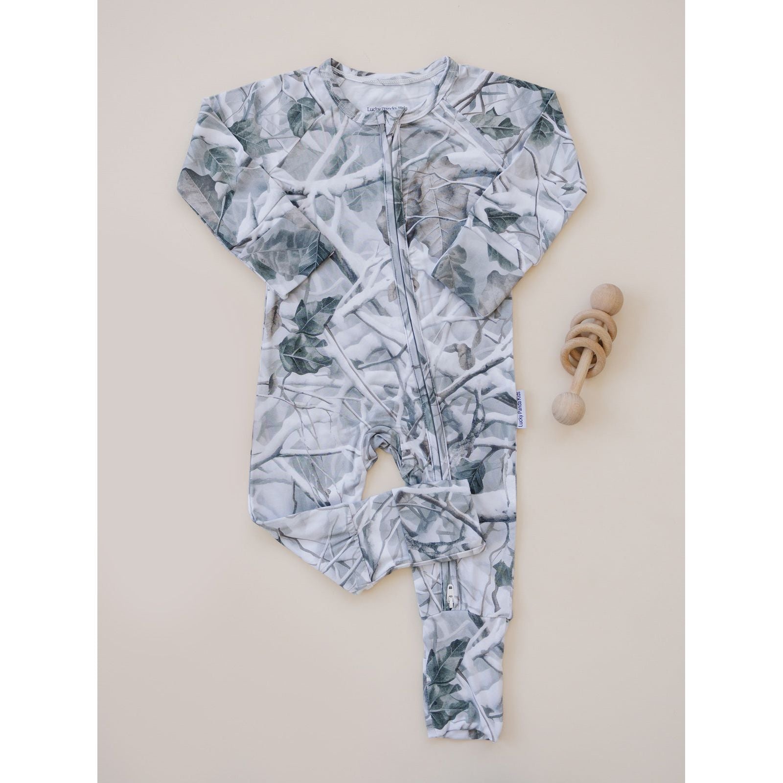 Bamboo Zip Romper | Camo