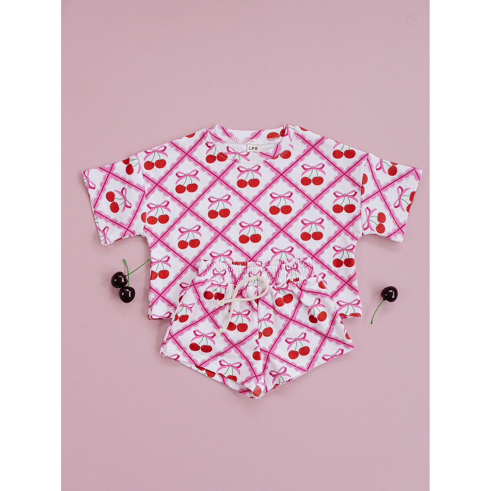 Shorts Set | Cherry Bow
