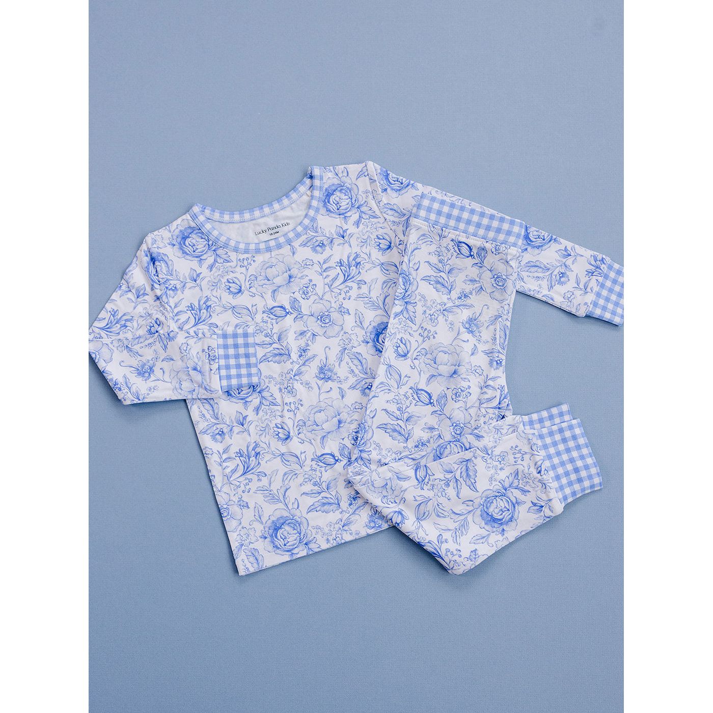Bamboo Two Piece Set | Blue Flowers