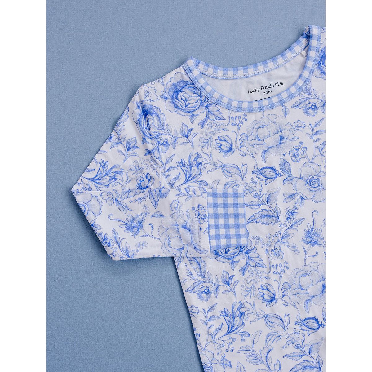 Bamboo Two Piece Set | Blue Flowers