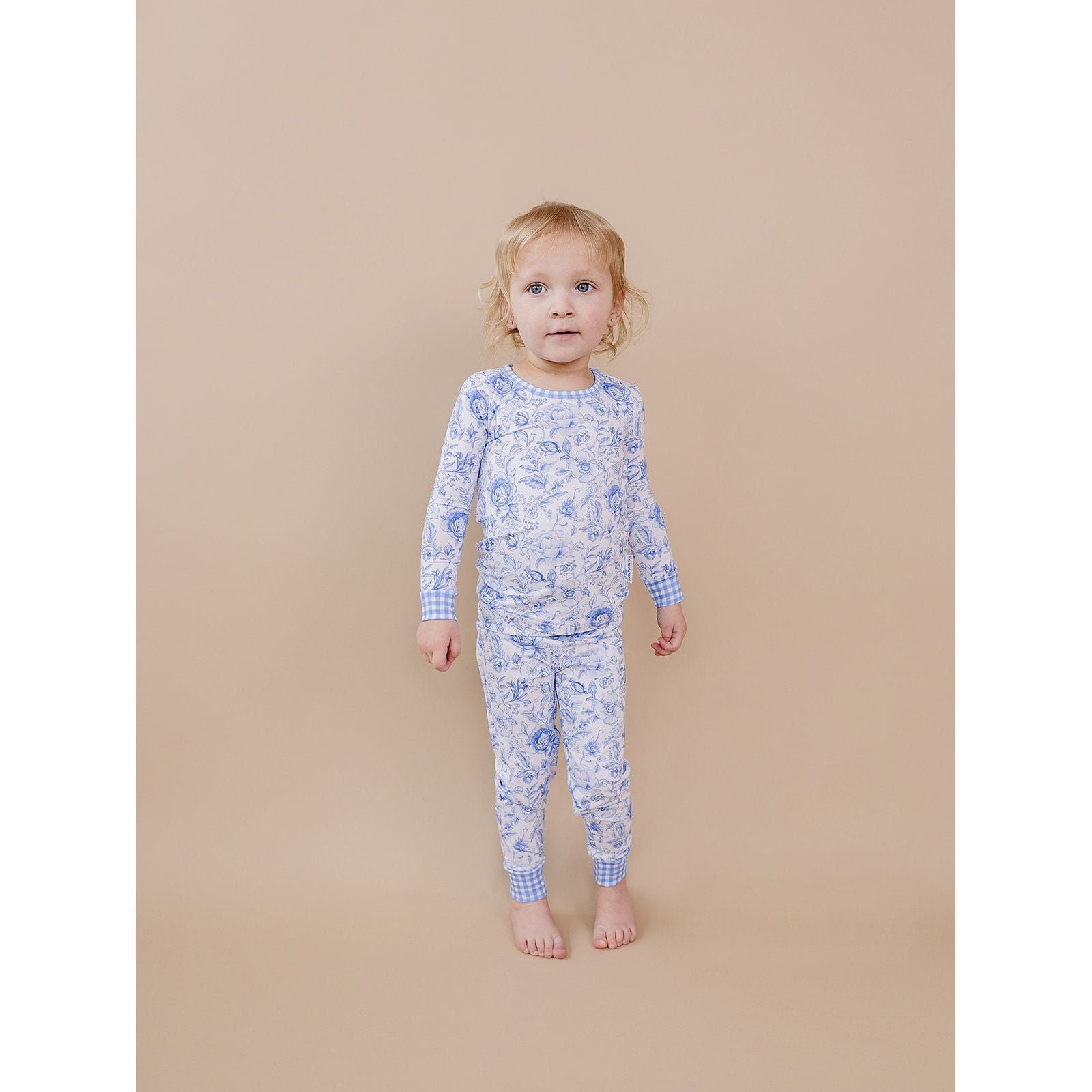 Bamboo Two Piece Set | Blue Flowers
