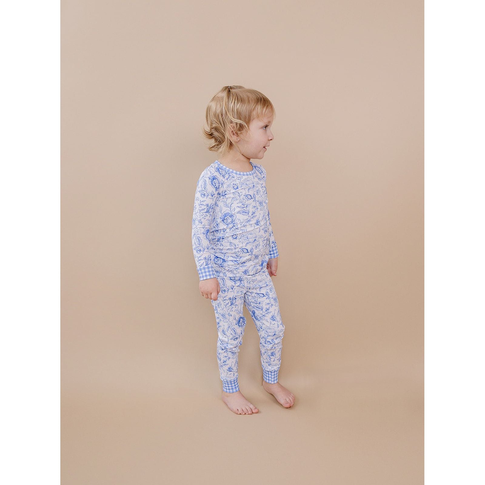 Bamboo Two Piece Set | Blue Flowers
