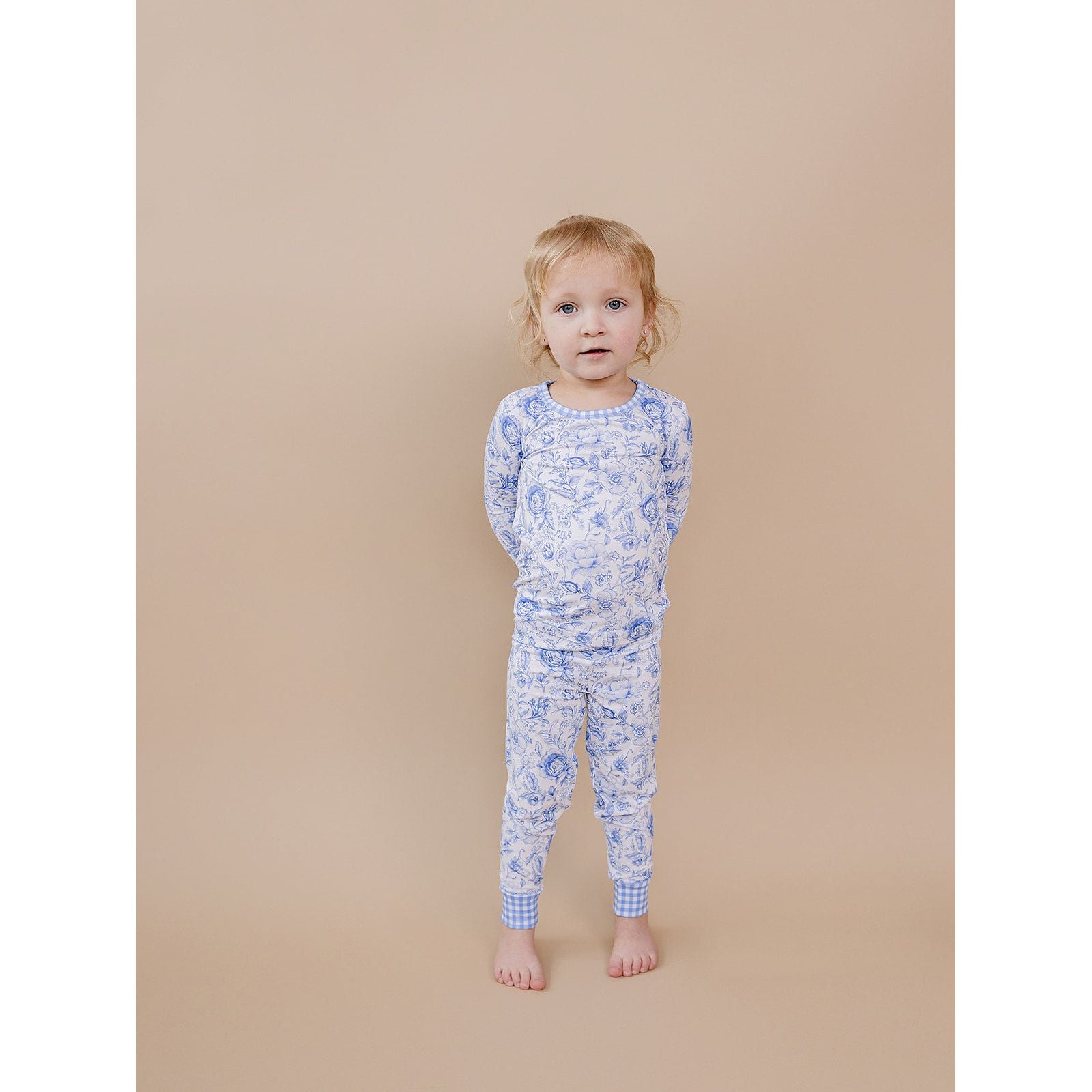 Bamboo Two Piece Set | Blue Flowers