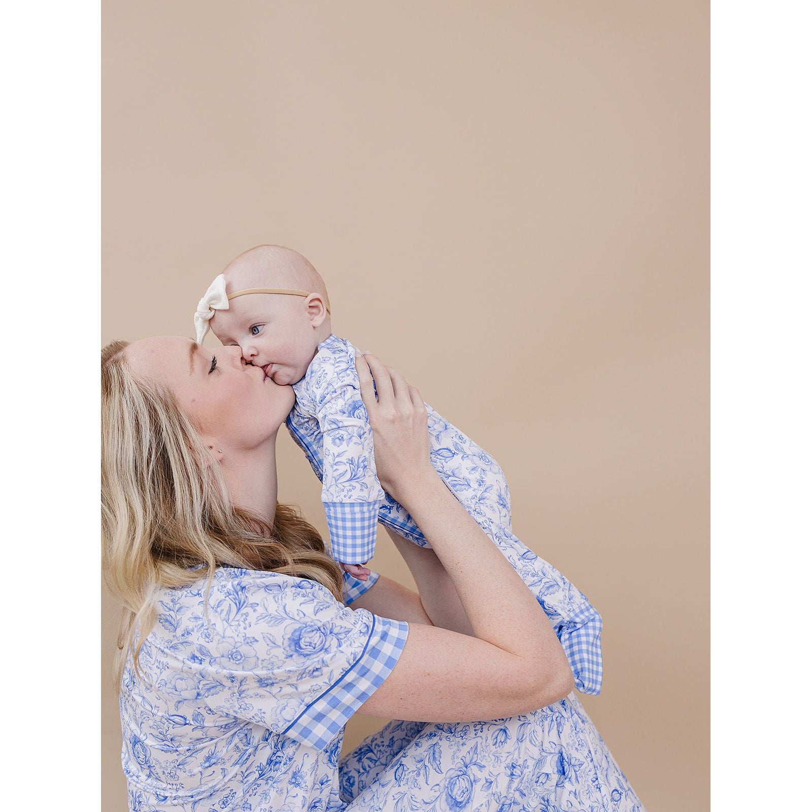 Bamboo Zip Romper | Blue Flowers