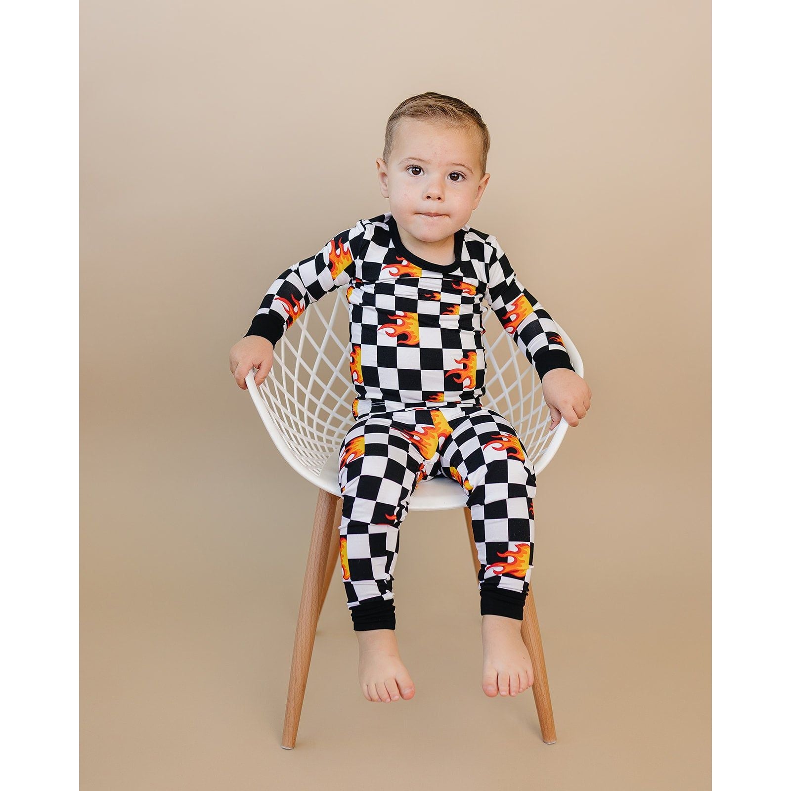 Bamboo Two Piece Set | Checker Blaze