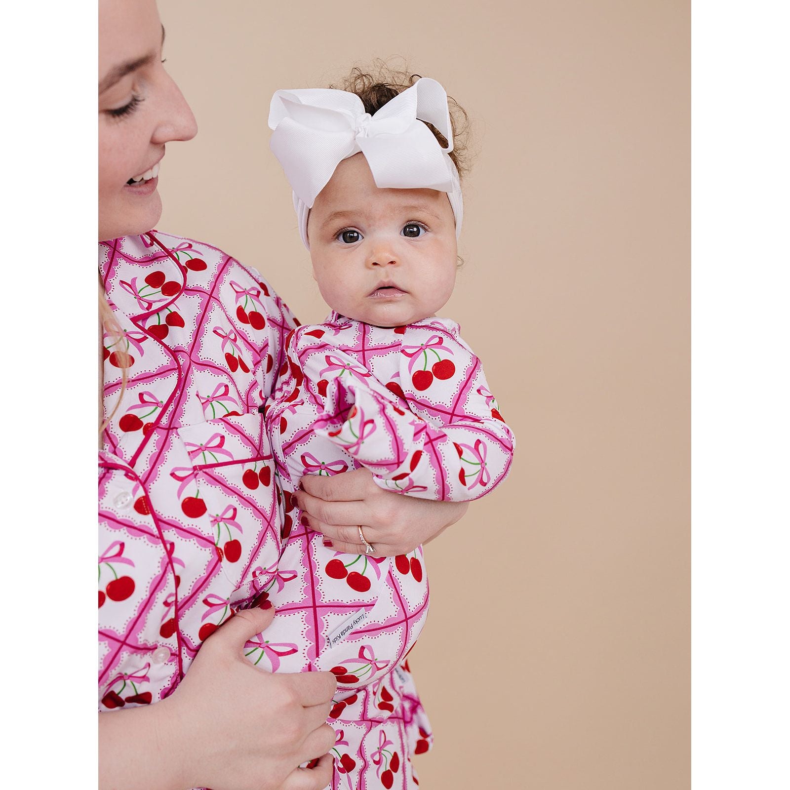 Bamboo Zip Romper | Cherry Bow