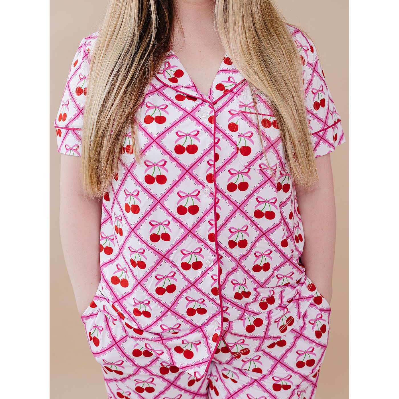 Bamboo Women's Pajamas | Cherry Bow