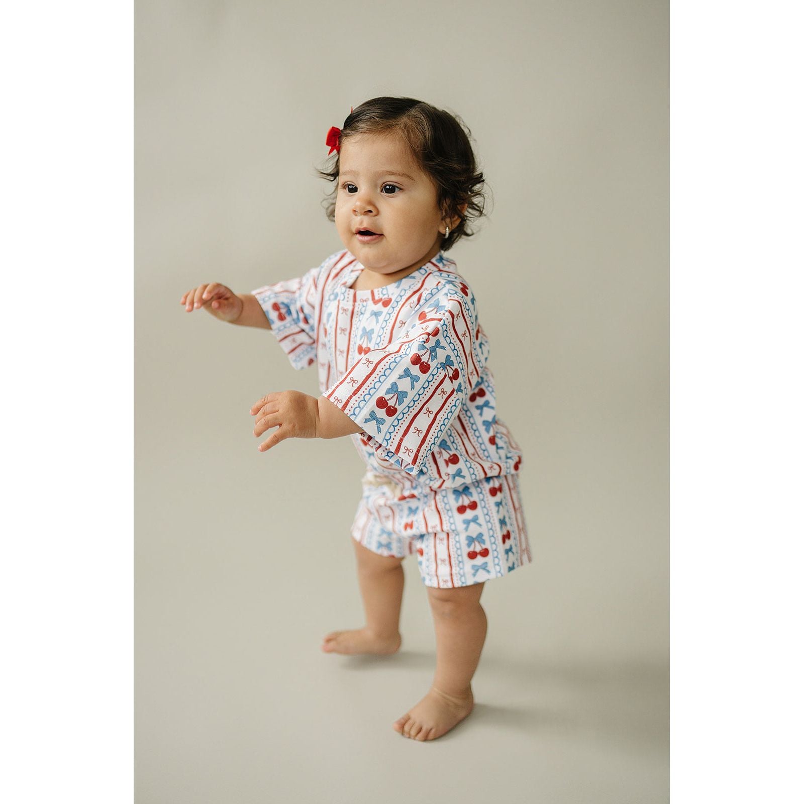 Shorts Set | Cherries & Stripes