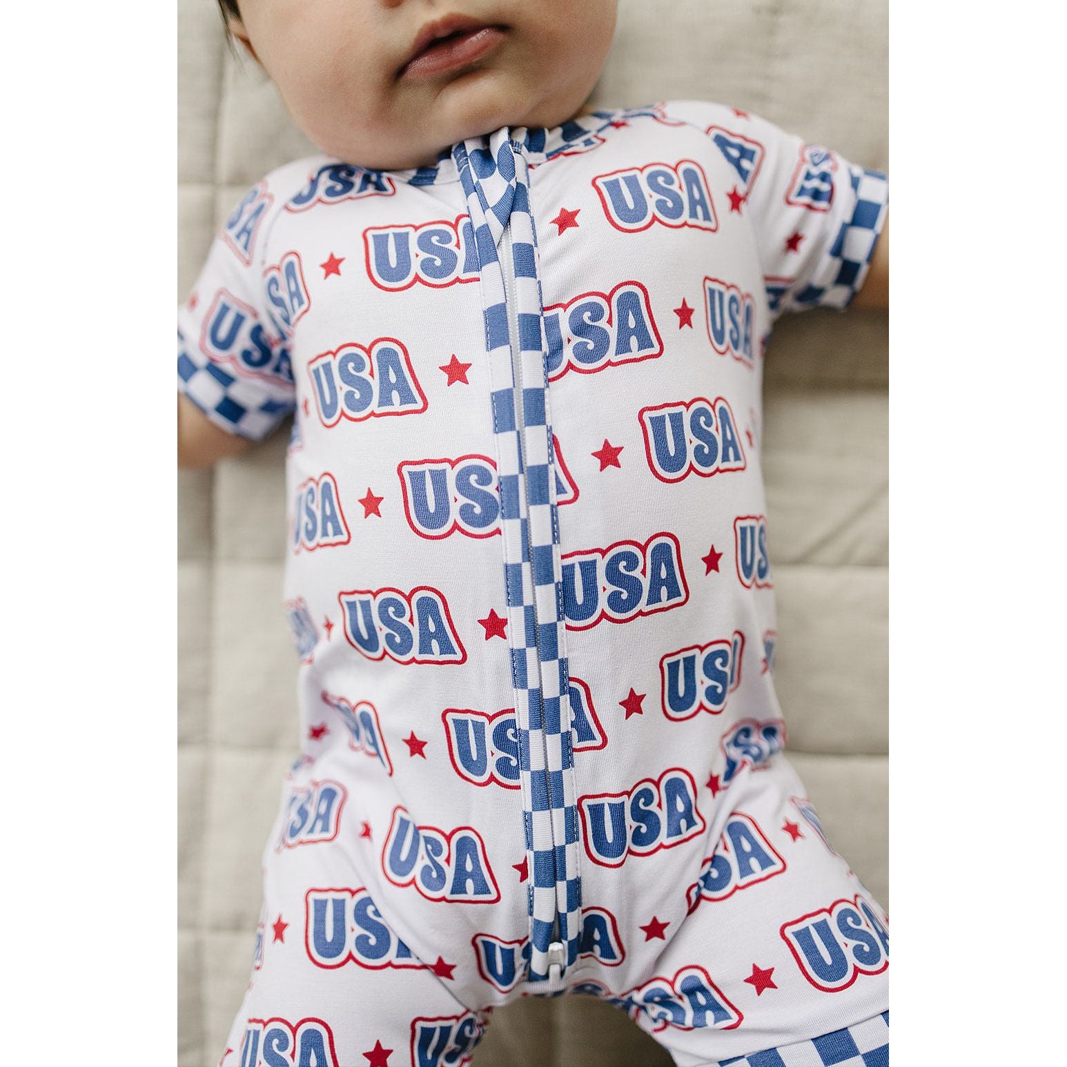 Bamboo Shorty Romper | USA