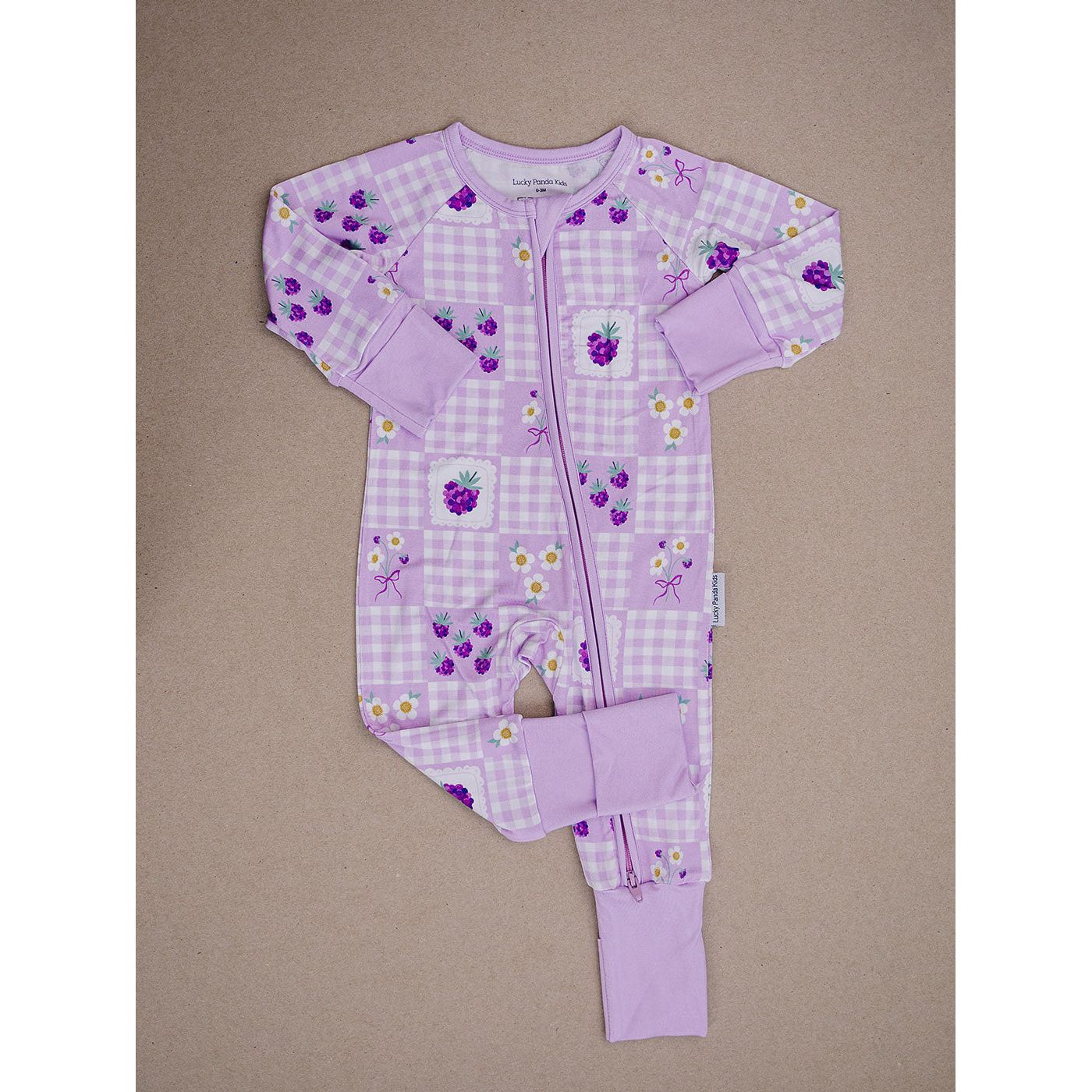 Bamboo Zip Romper | Raspberry