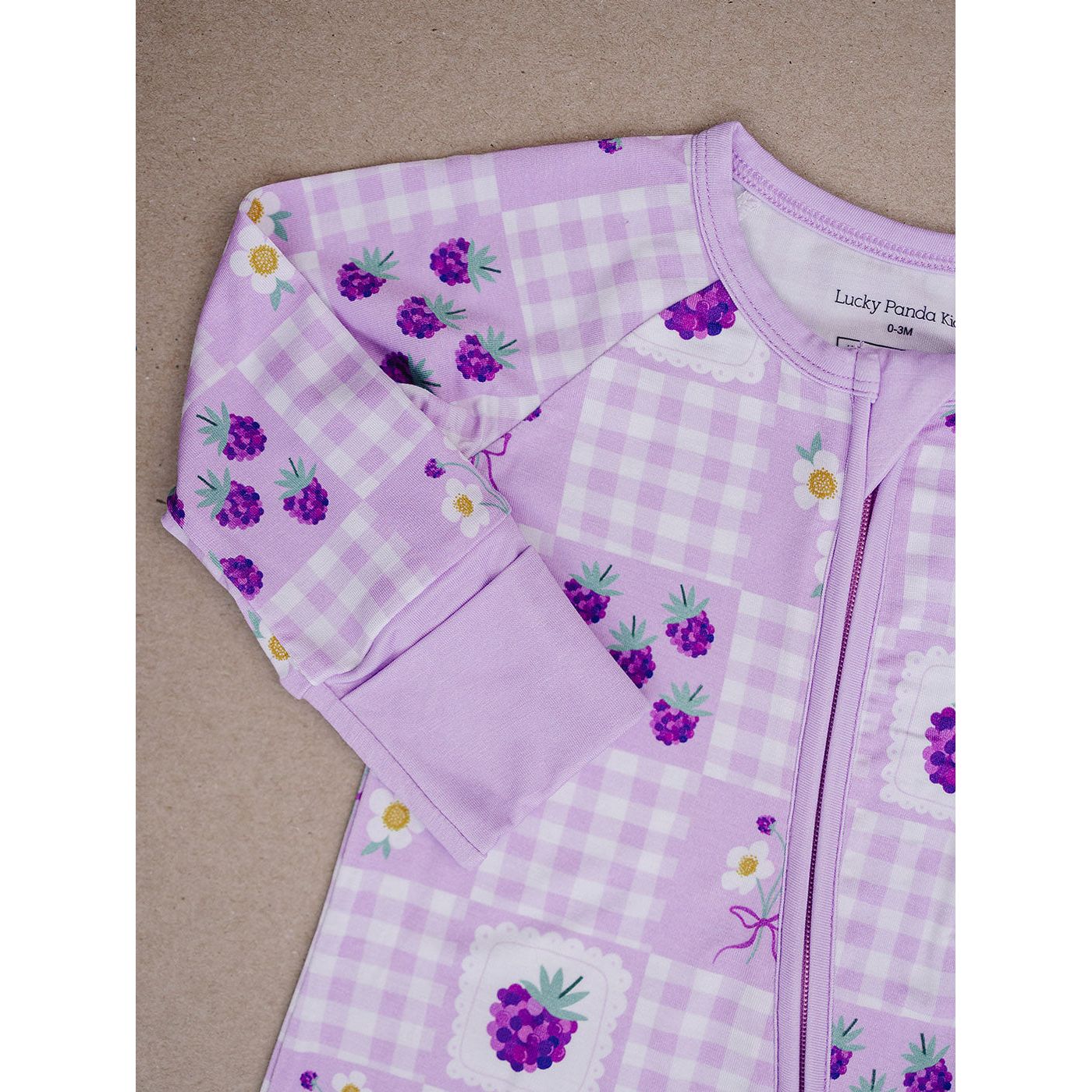 Bamboo Zip Romper | Raspberry