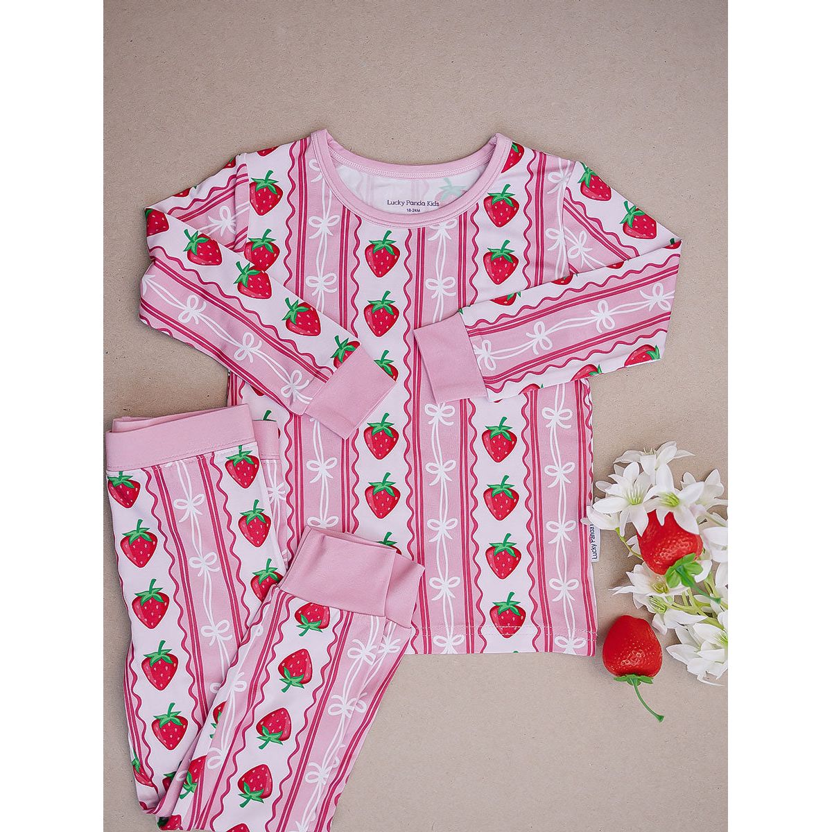 Bamboo Two Piece Set | Strawberry