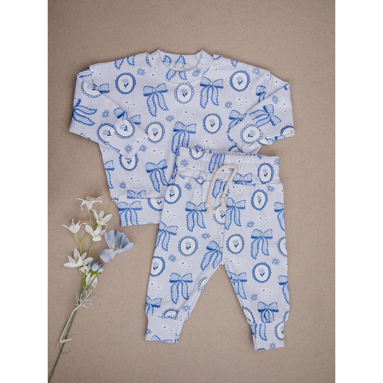 Jogger Set | Blue Bow