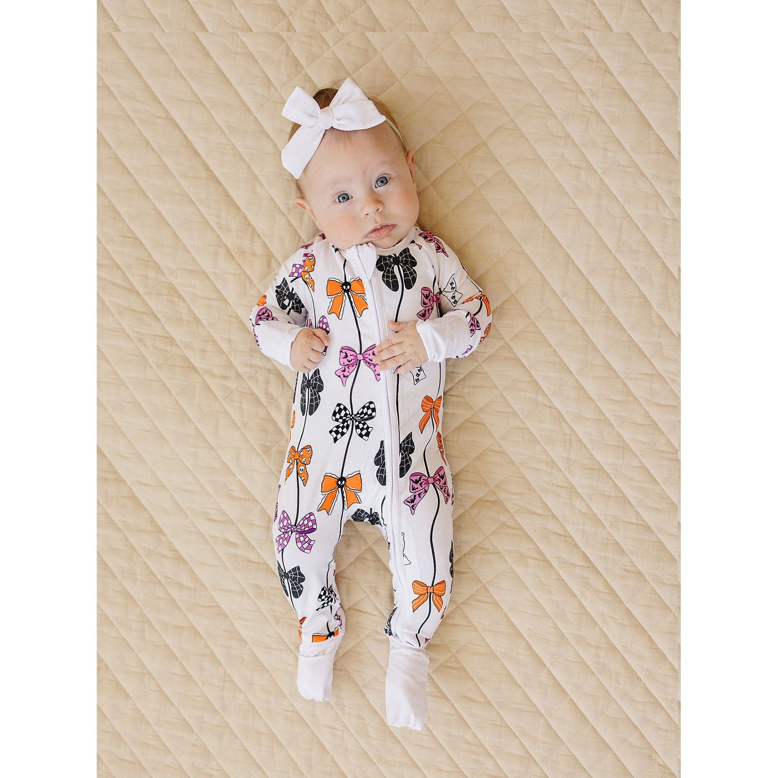 Bamboo Zip Romper | Spooky Bows