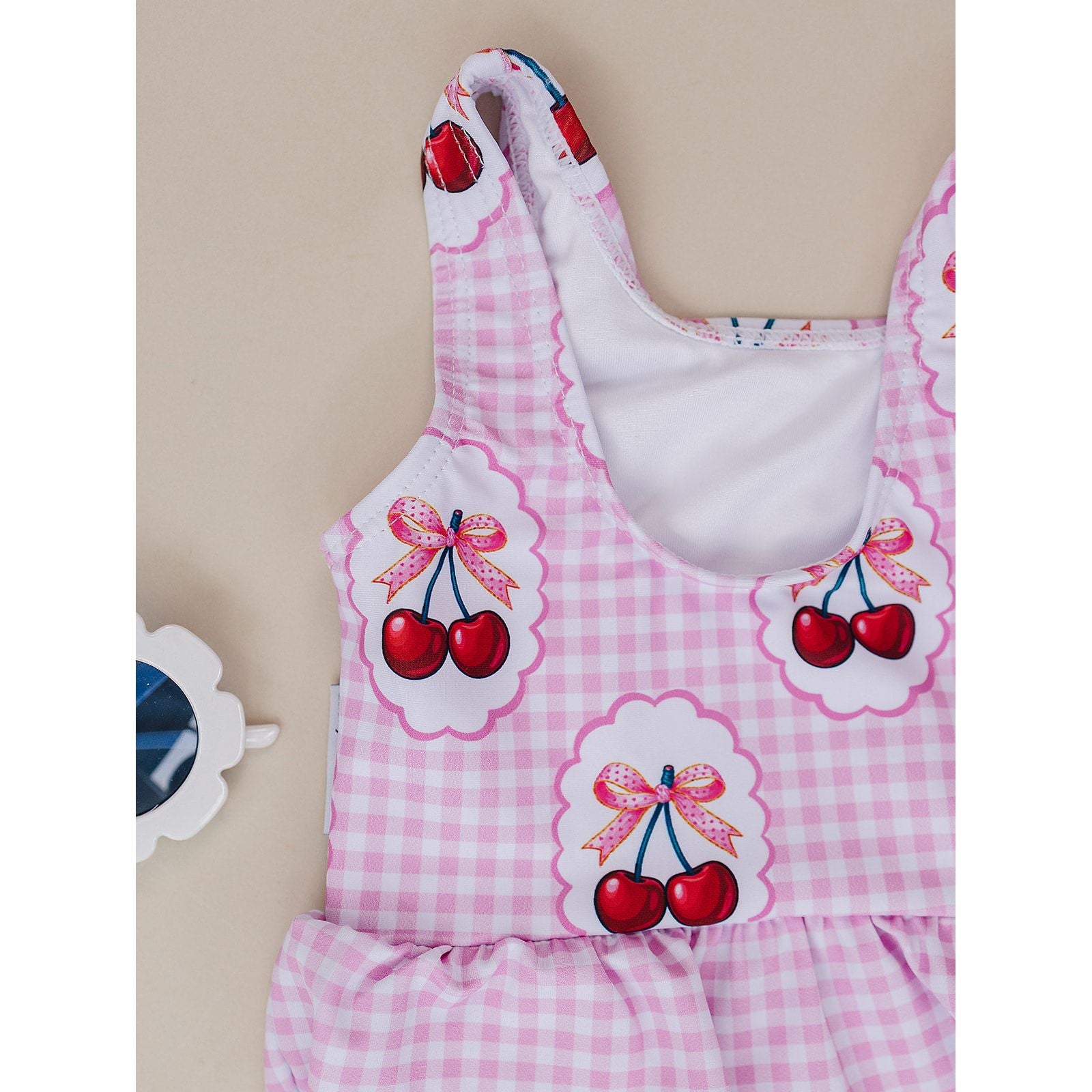 One Piece Swimsuit | Gingham Cherry
