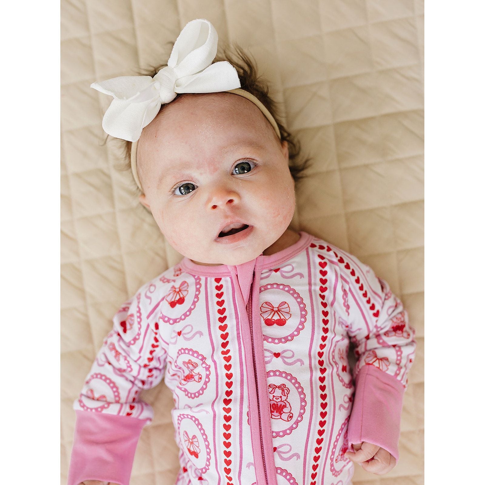 Bamboo Zip Romper | Cherry Bear