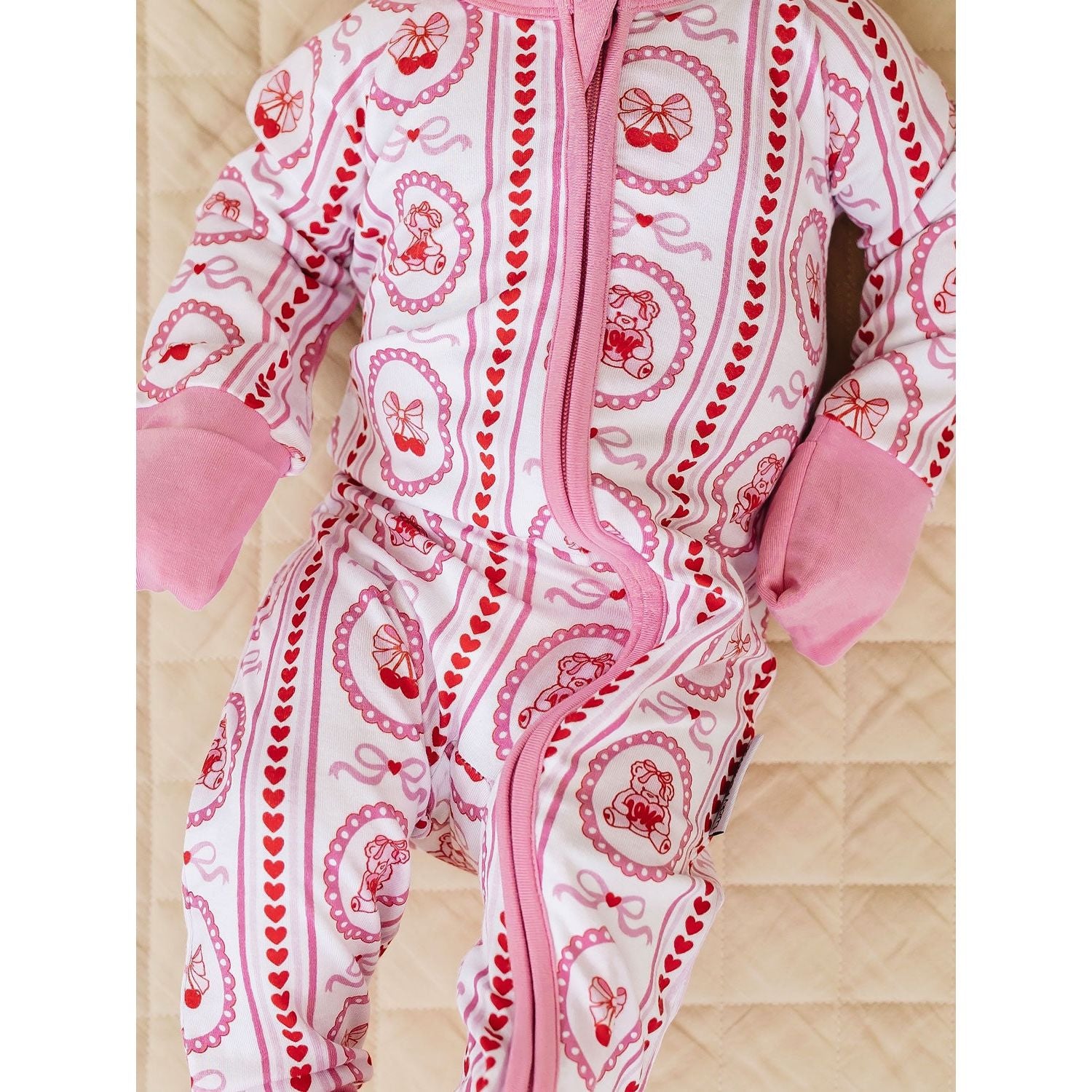 Bamboo Zip Romper | Cherry Bear
