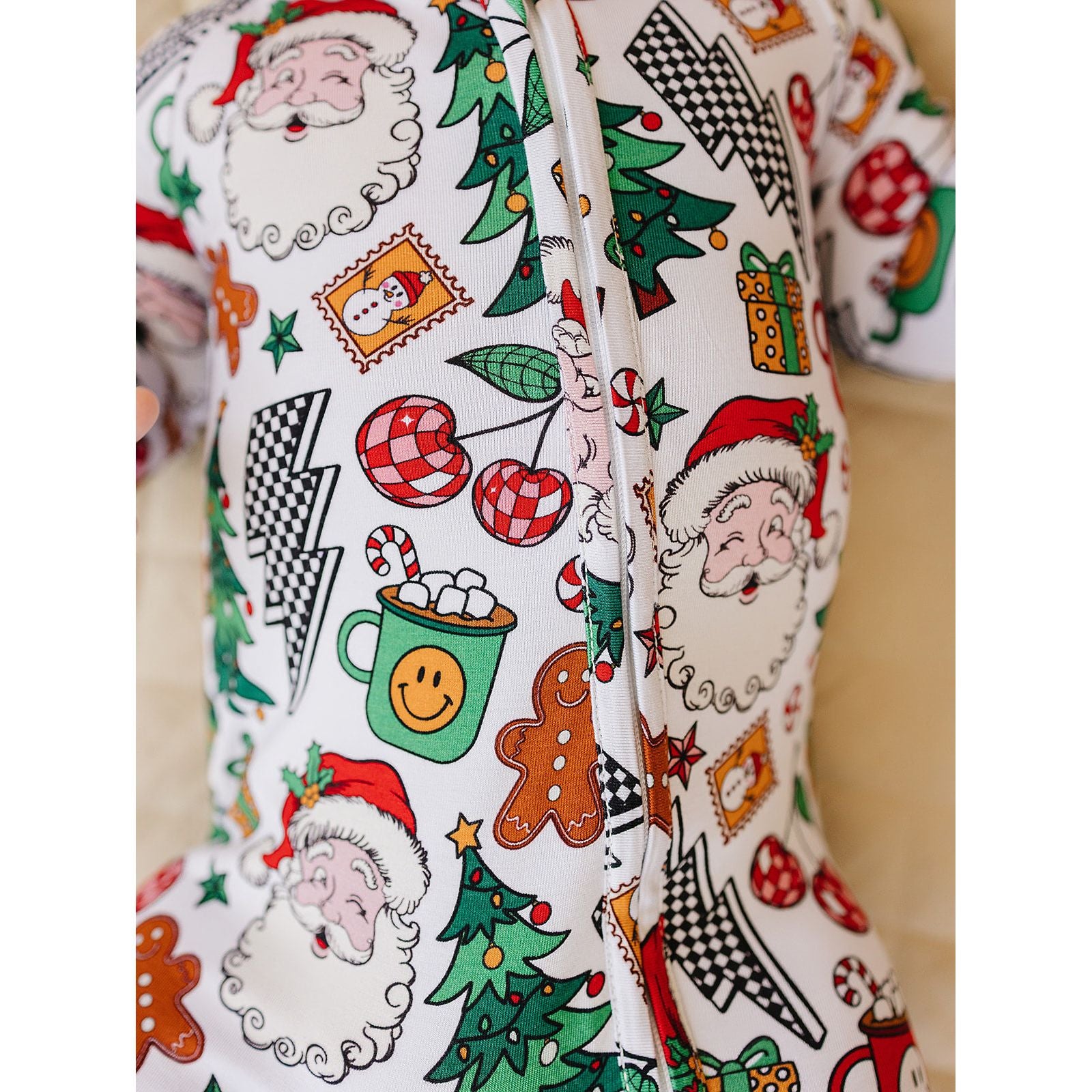 Bamboo Zip Romper | Christmas Vibes