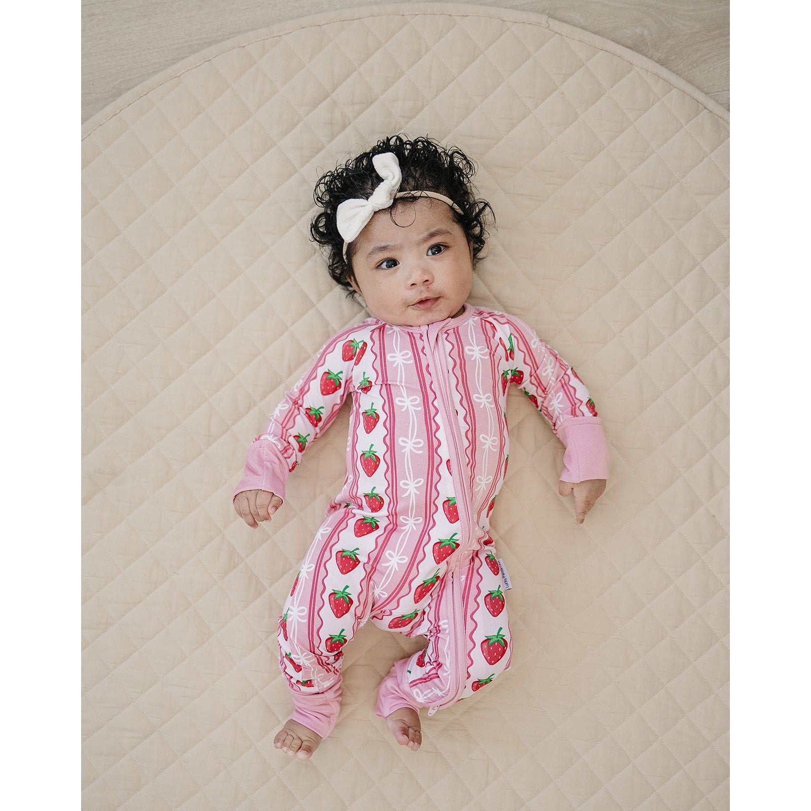 Bamboo Zip Romper | Strawberry