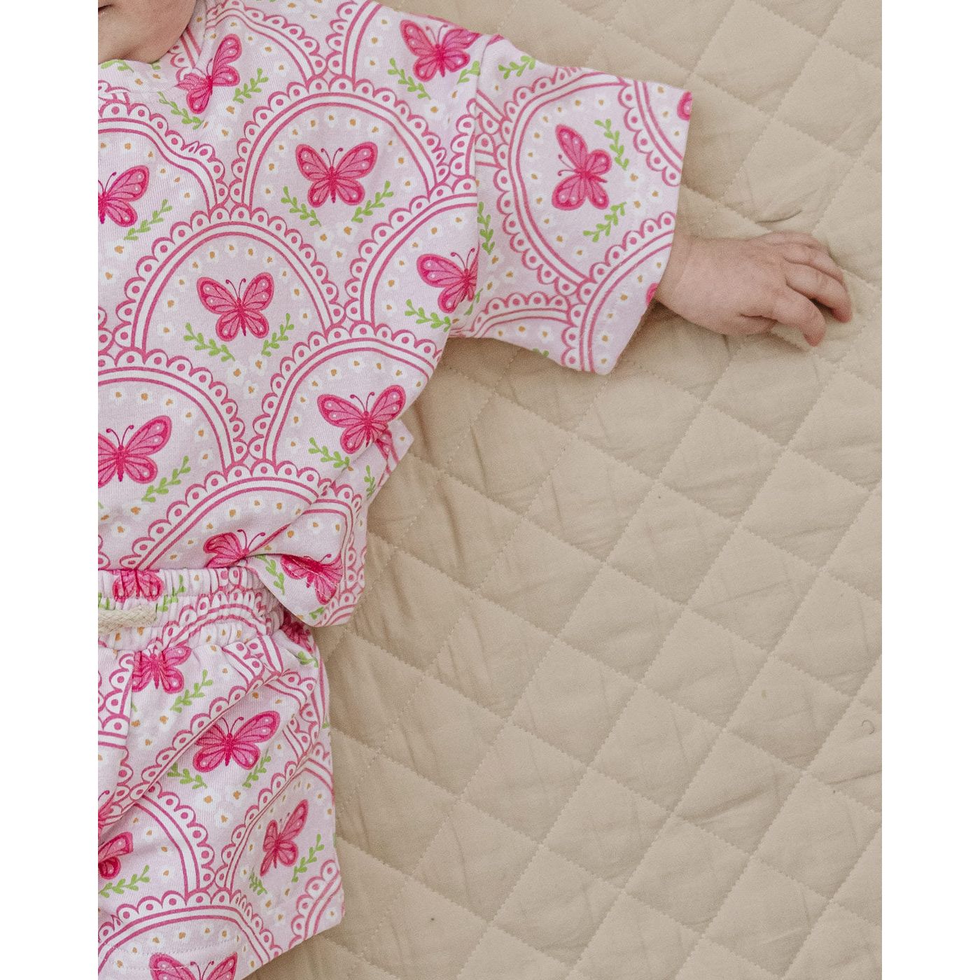 Shorts Set | Pink Butterfly