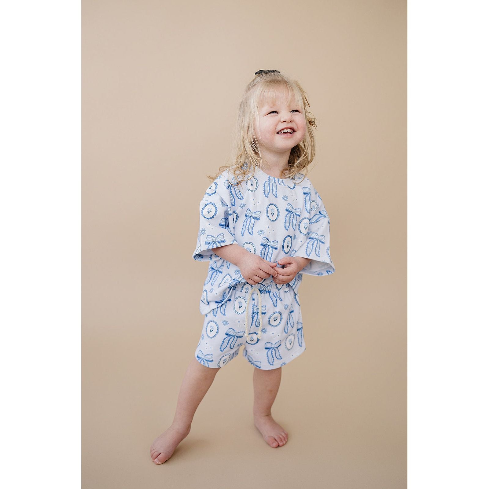 Shorts Set | Blue Bow