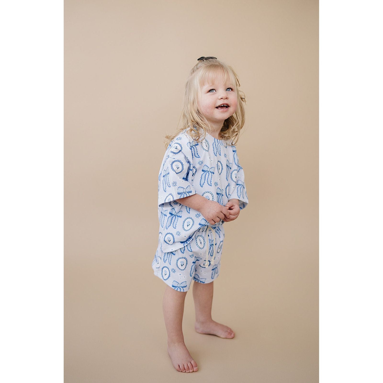 Shorts Set | Blue Bow