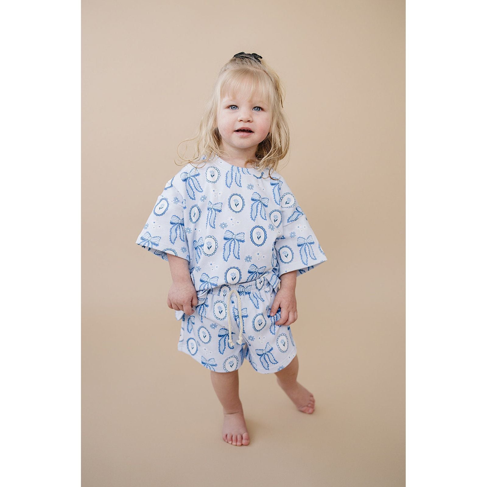 Shorts Set | Blue Bow