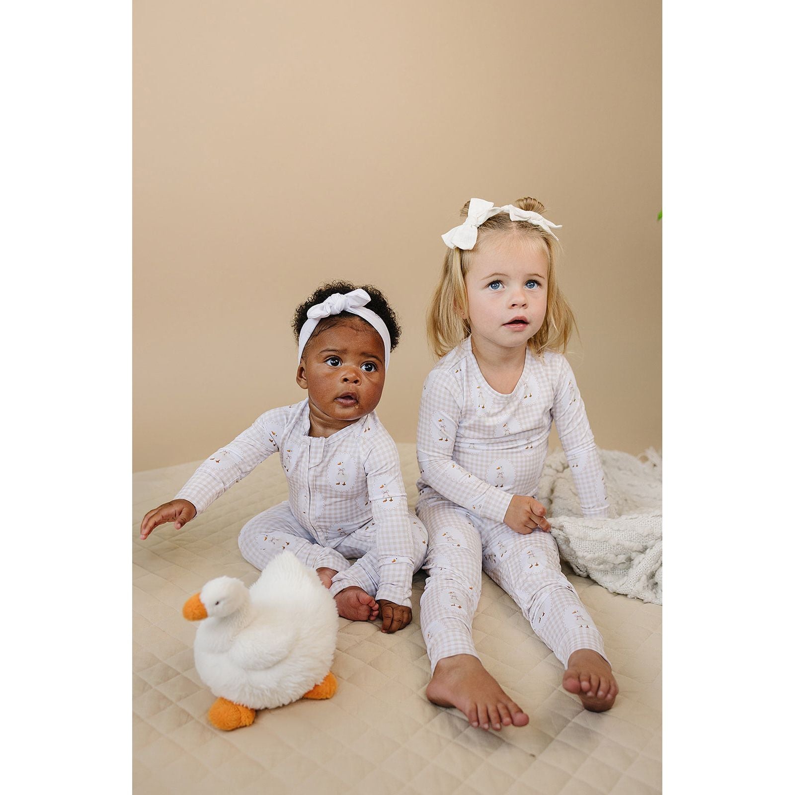 Bamboo Zip Romper | Gingham & Goose