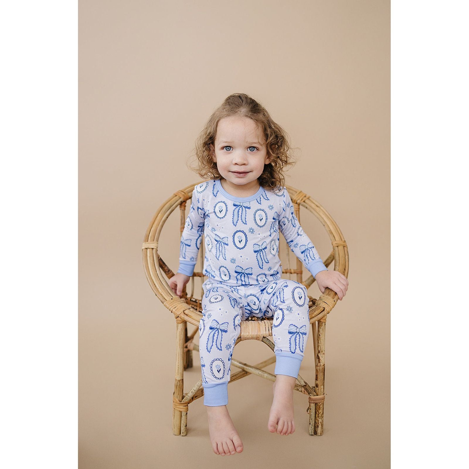 Bamboo Two Piece Set | Blue Bow