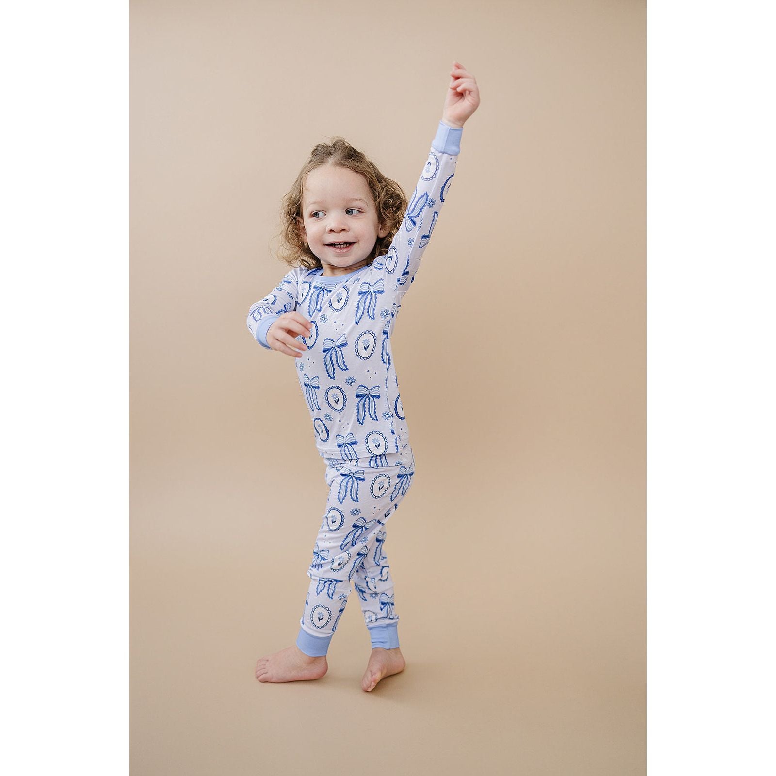 Bamboo Two Piece Set | Blue Bow