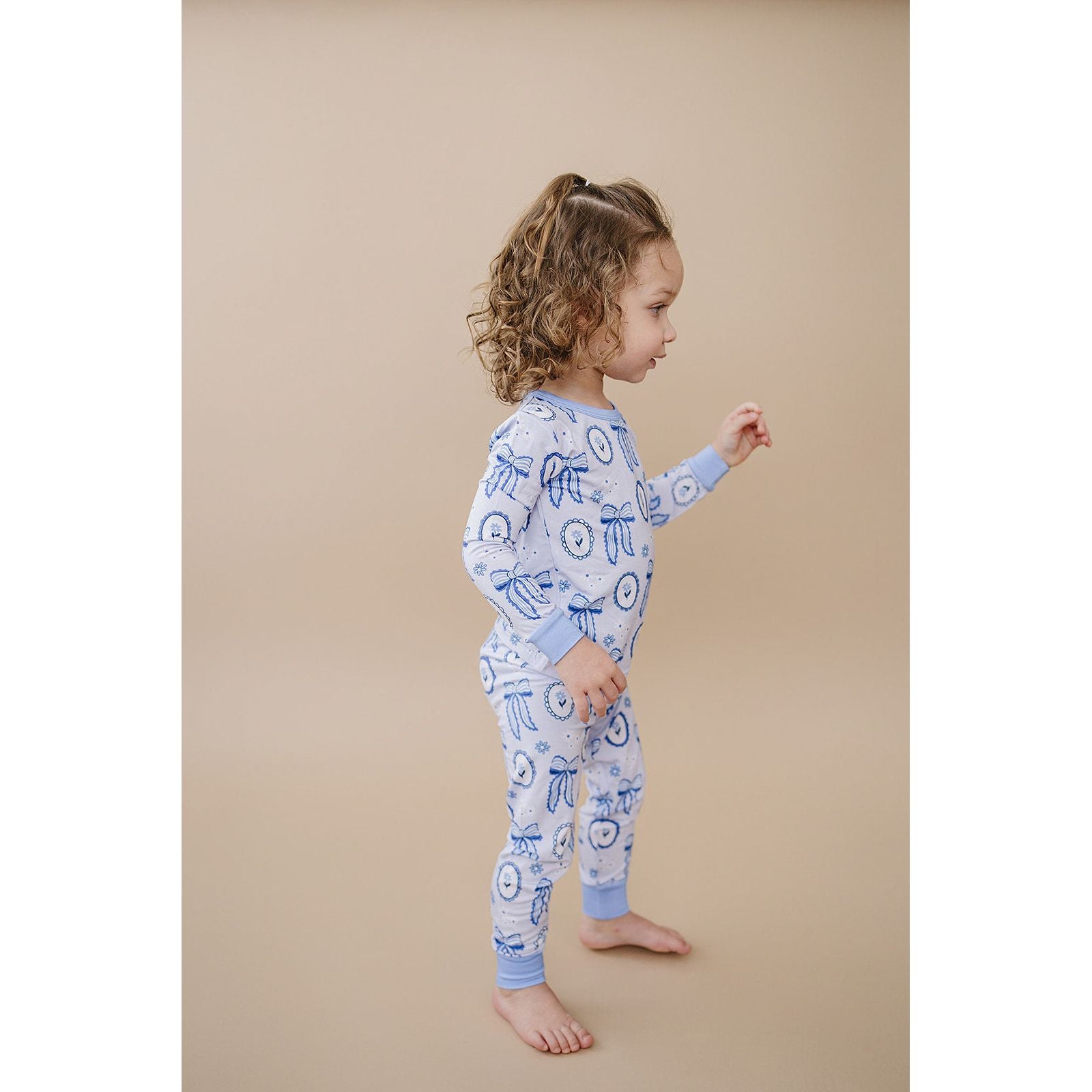 Bamboo Two Piece Set | Blue Bow