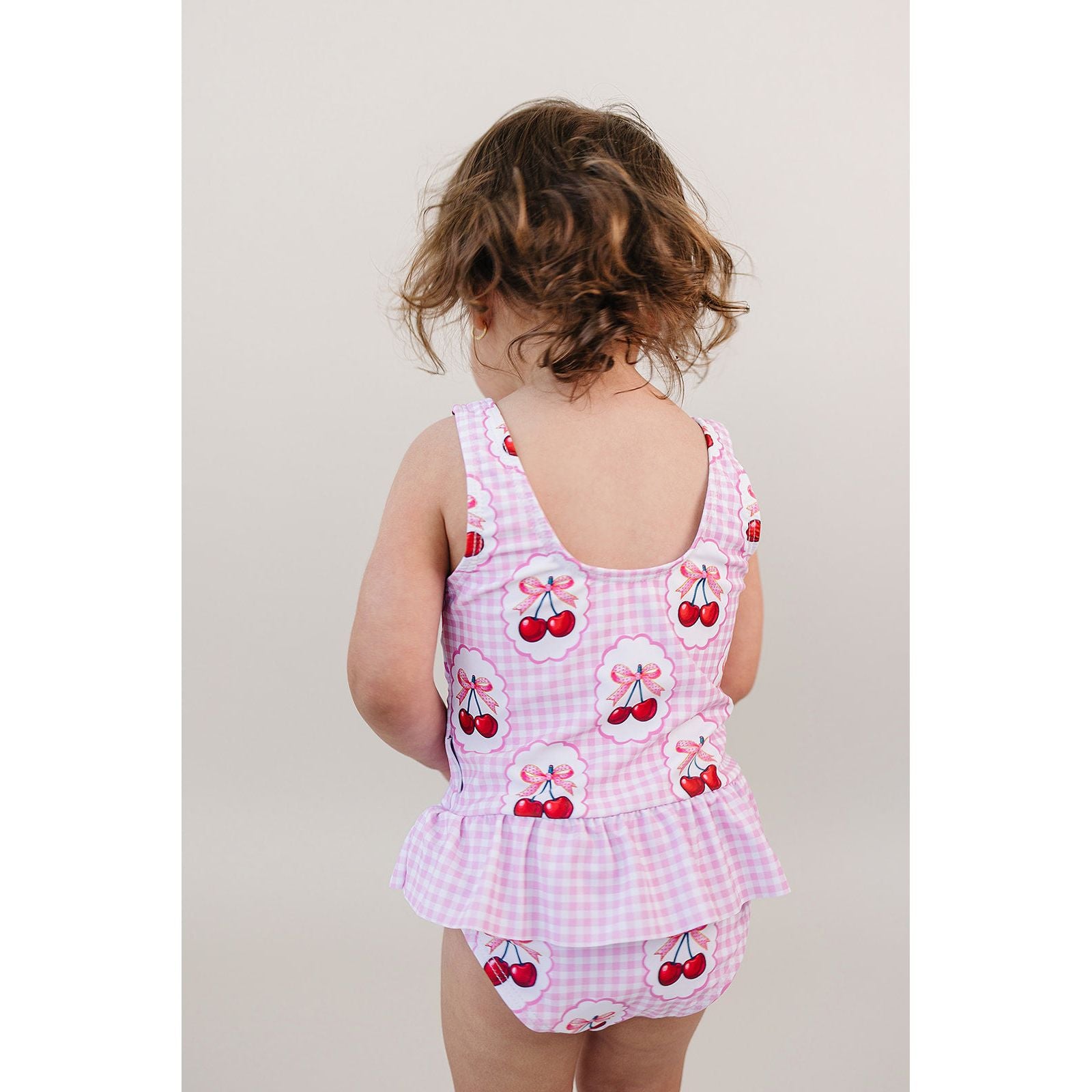 One Piece Swimsuit | Gingham Cherry