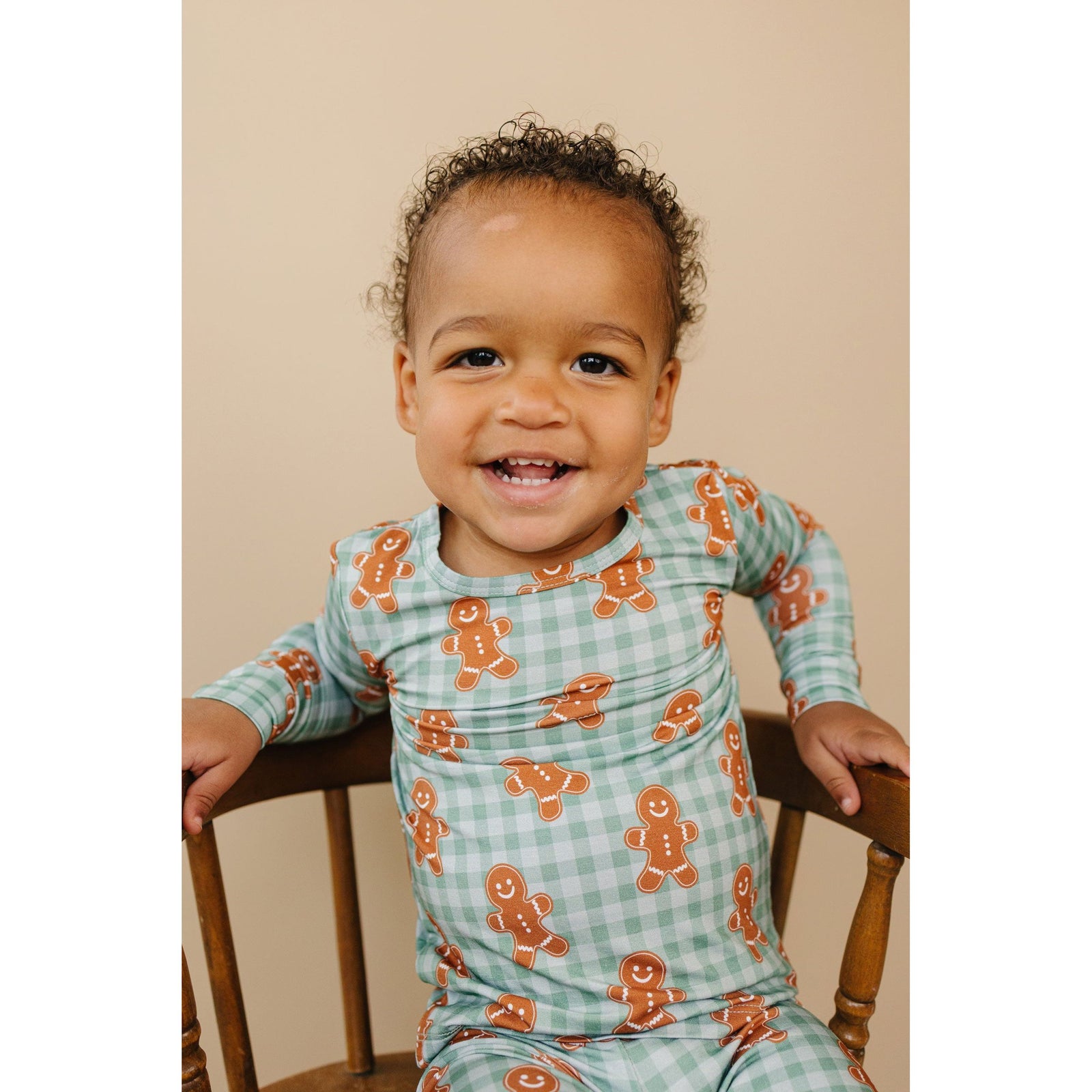 Bamboo Two Piece Set | Gingerbread Gingham