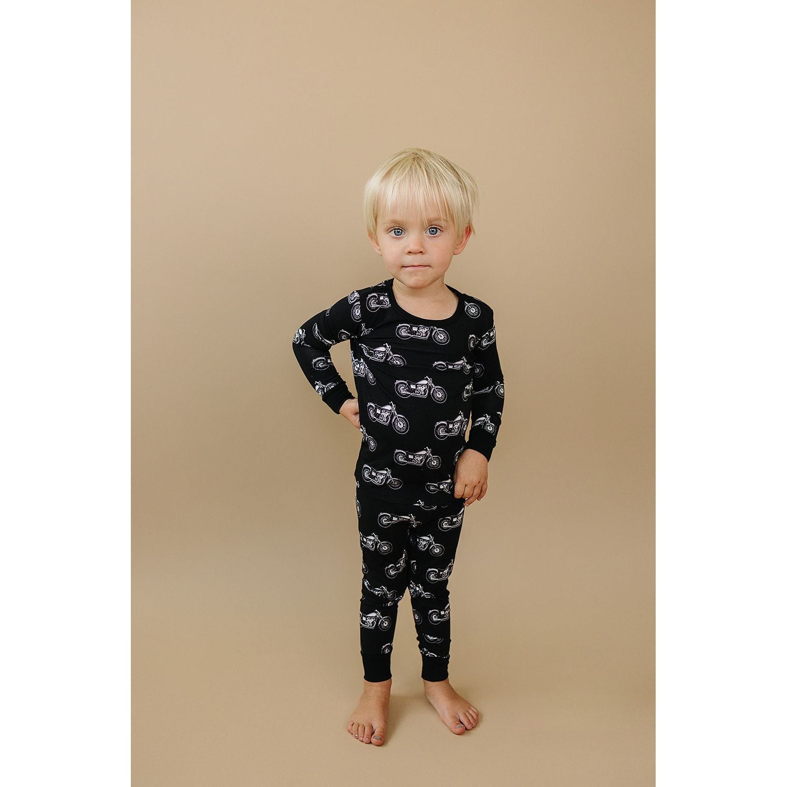 Bamboo Two Piece Set | Born to Ride Black