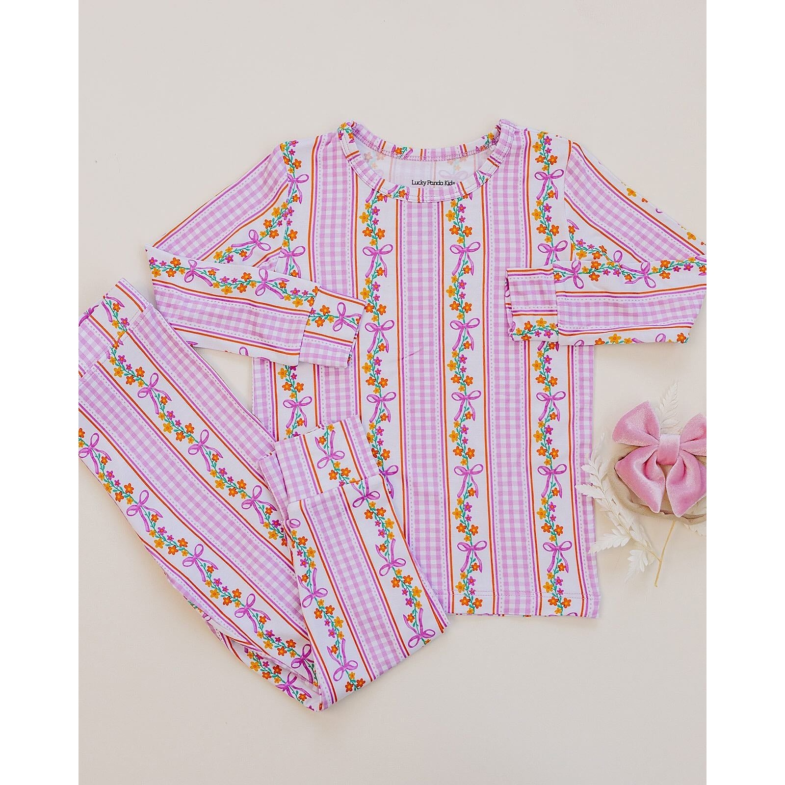 Bamboo Two Piece Set | Gingham & Flowers