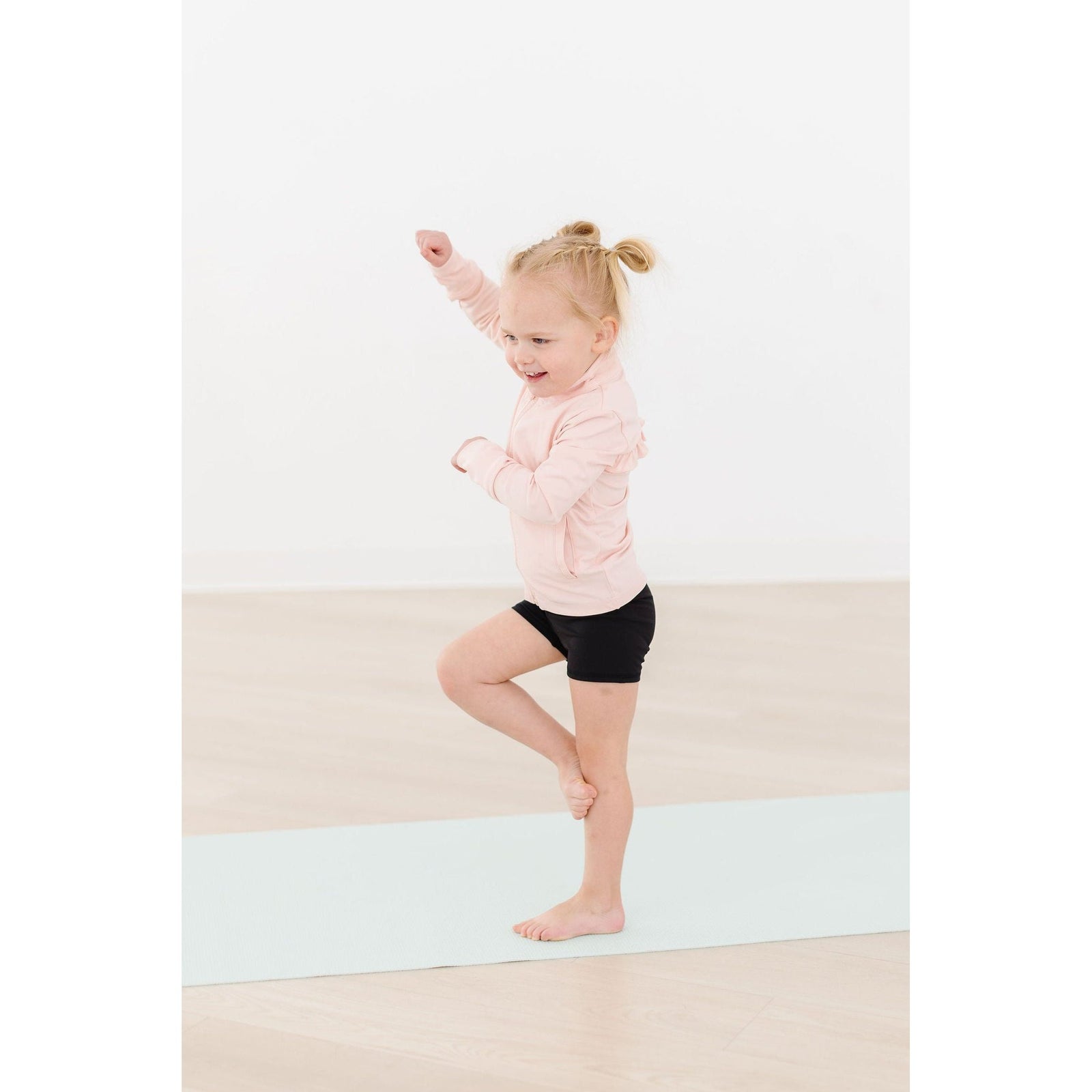 Zen Pink Full-Zip Ruffle Active Jacket