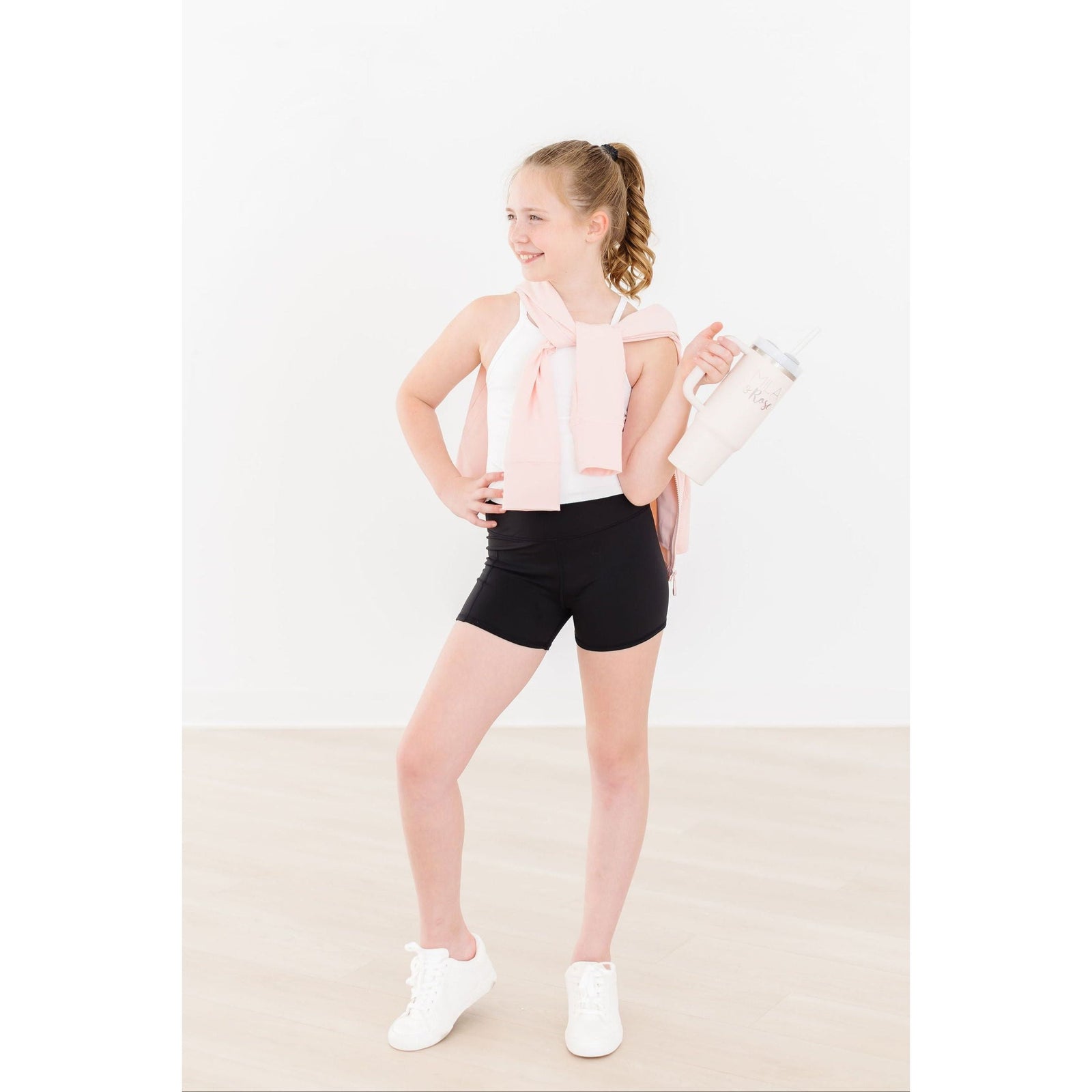 Zen Pink Full-Zip Ruffle Active Jacket