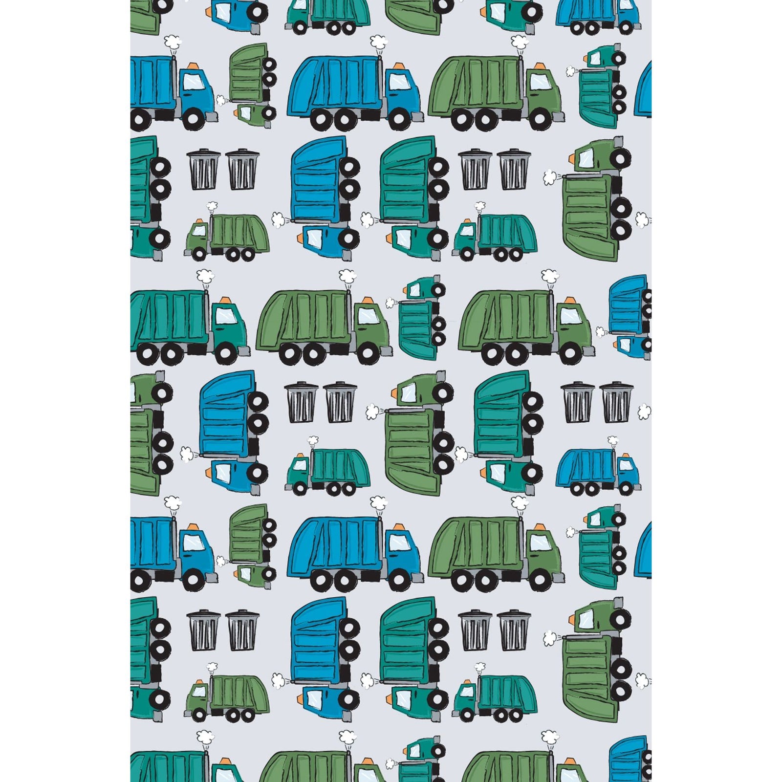 Long Sleeve Pajama Set - Garbage Trucks