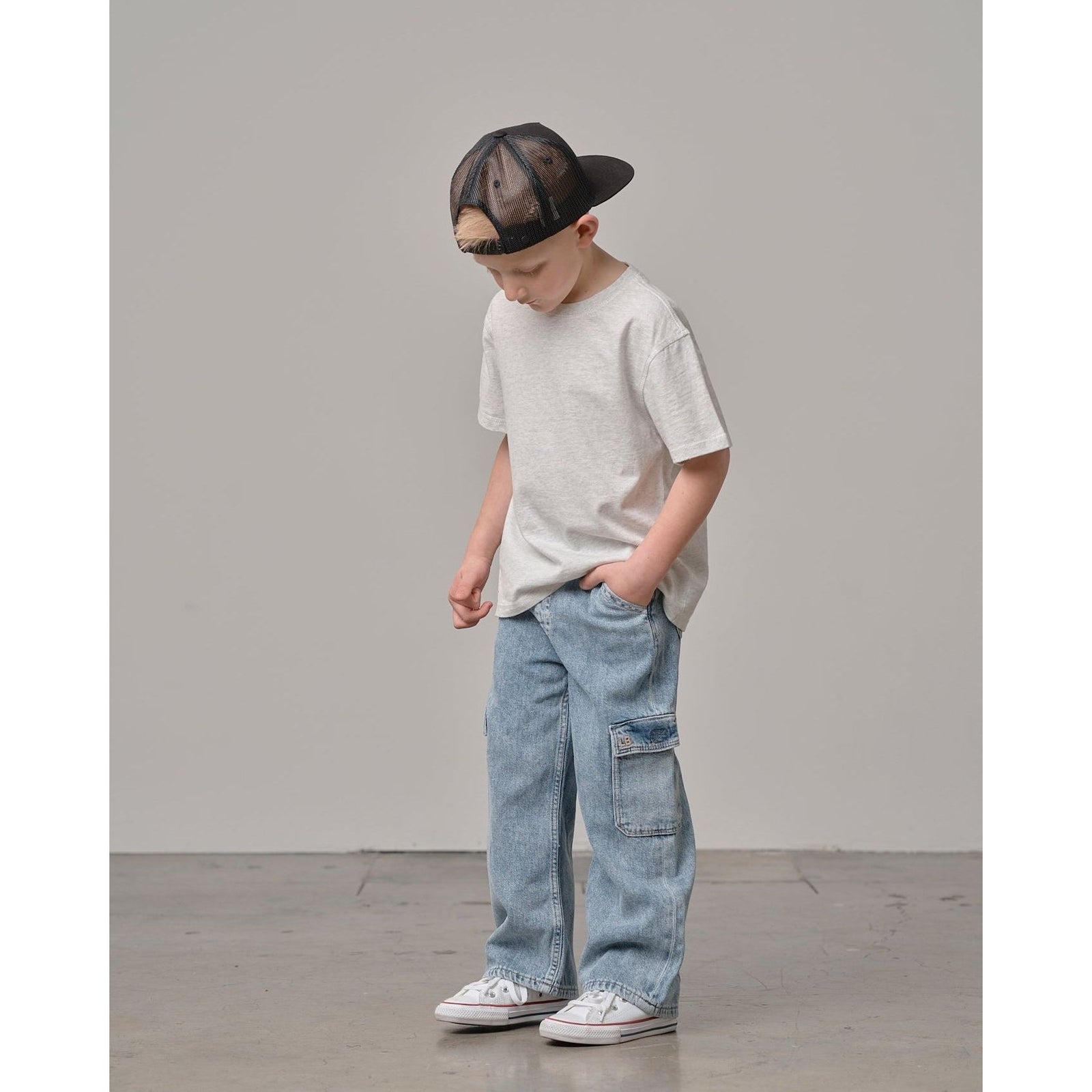 Athletic Boxy Tee - Light Heather Grey