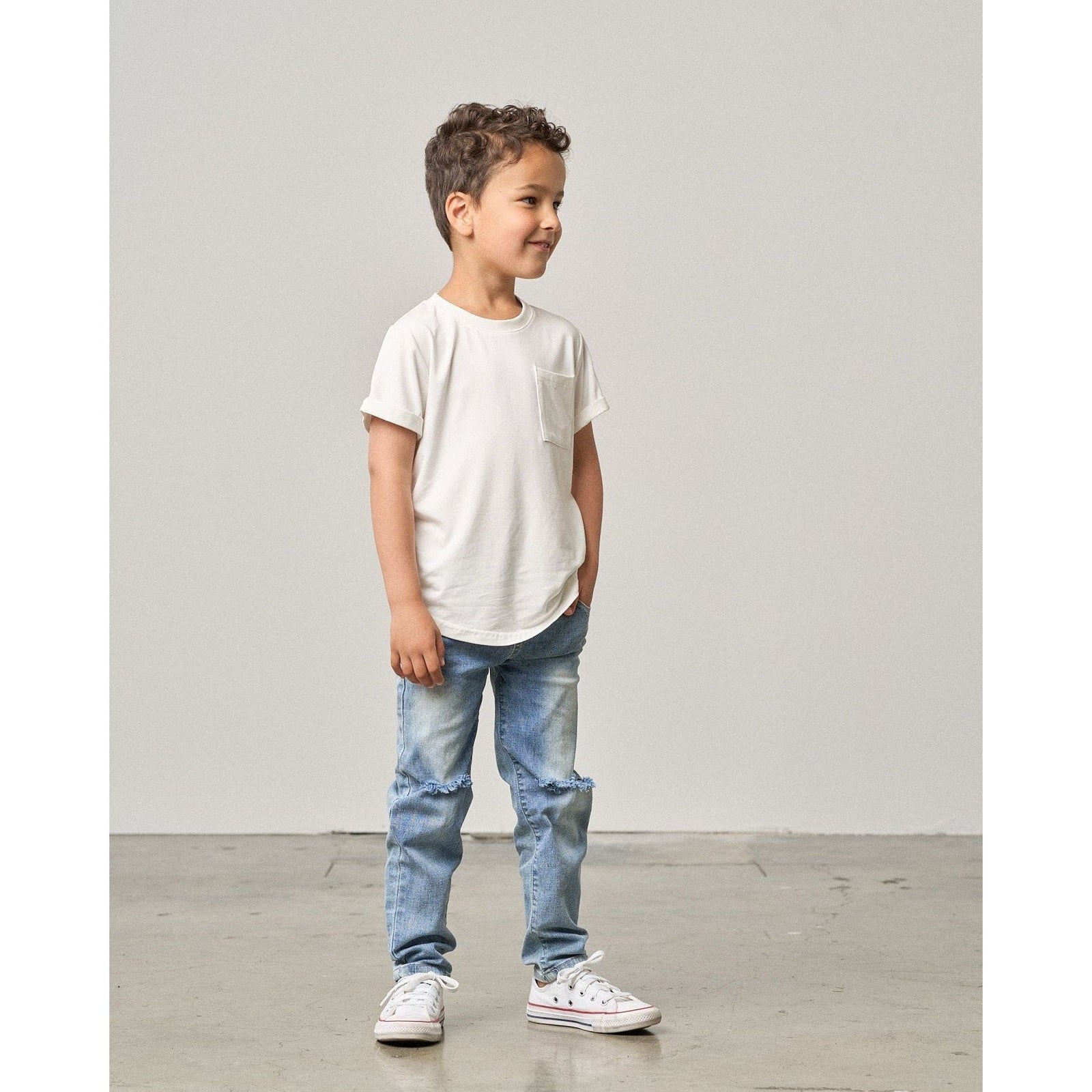 Bamboo Pocket Tee - Off White