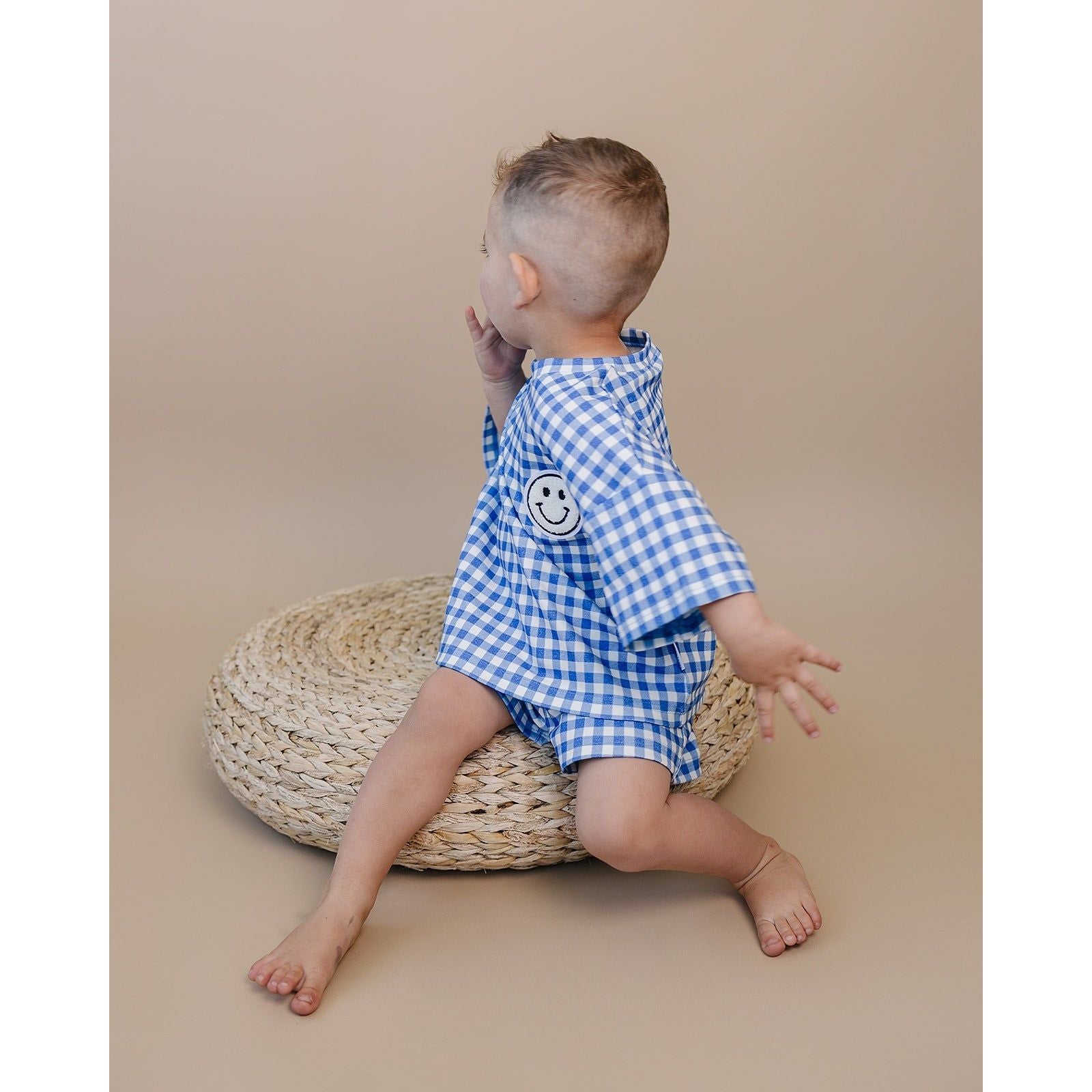 Shorts Set | Blue Gingham