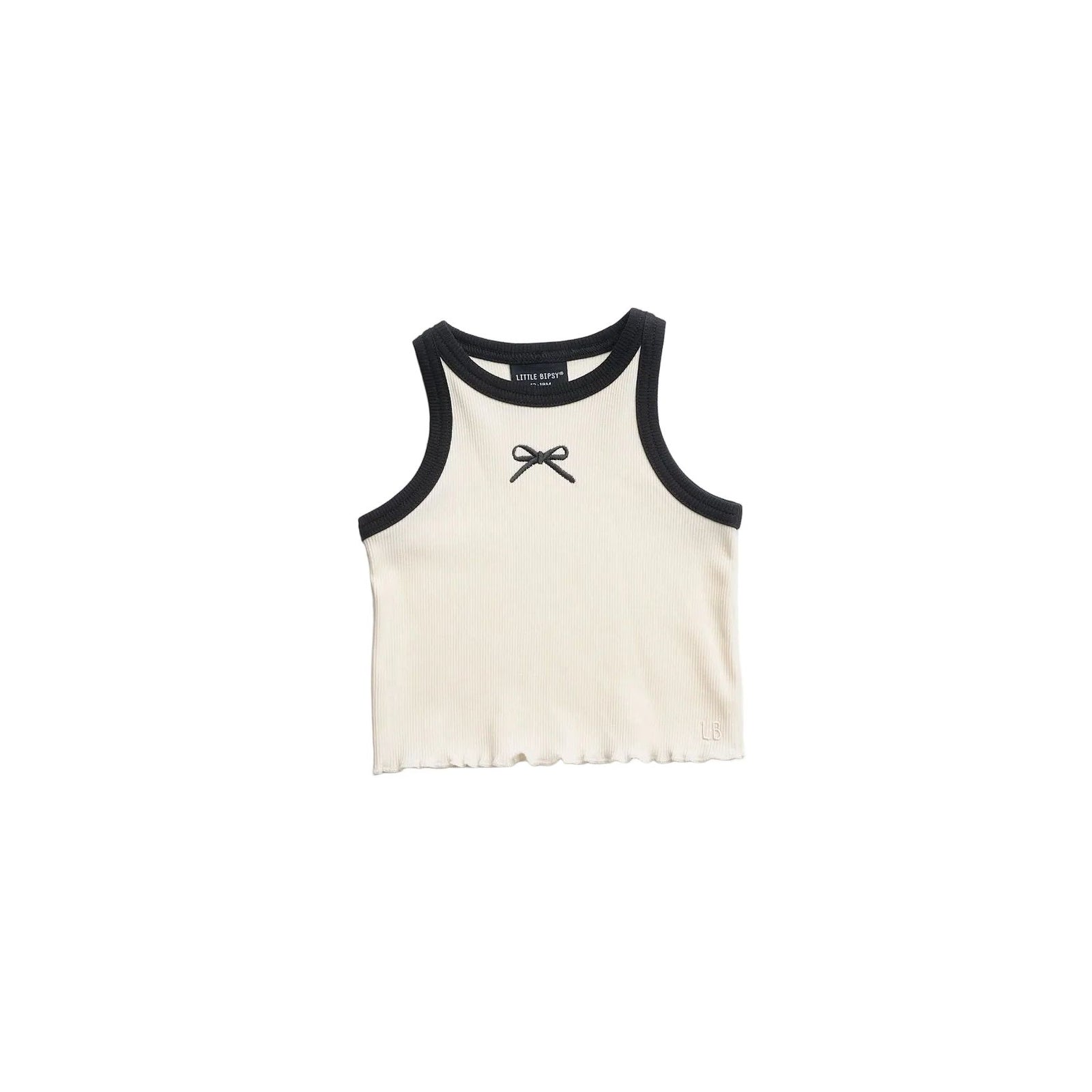 Bow Ribbed Tank - Vanilla
