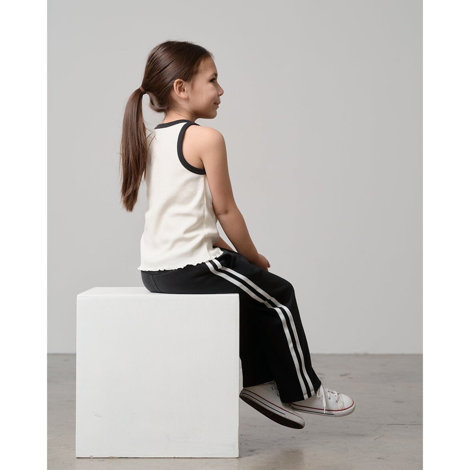 Bow Ribbed Tank - Vanilla