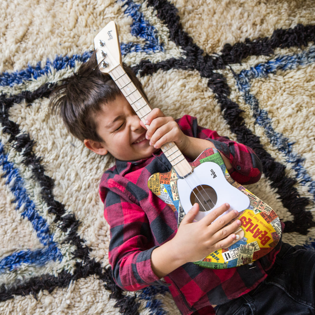 beatles + loog mini guitar (collective)