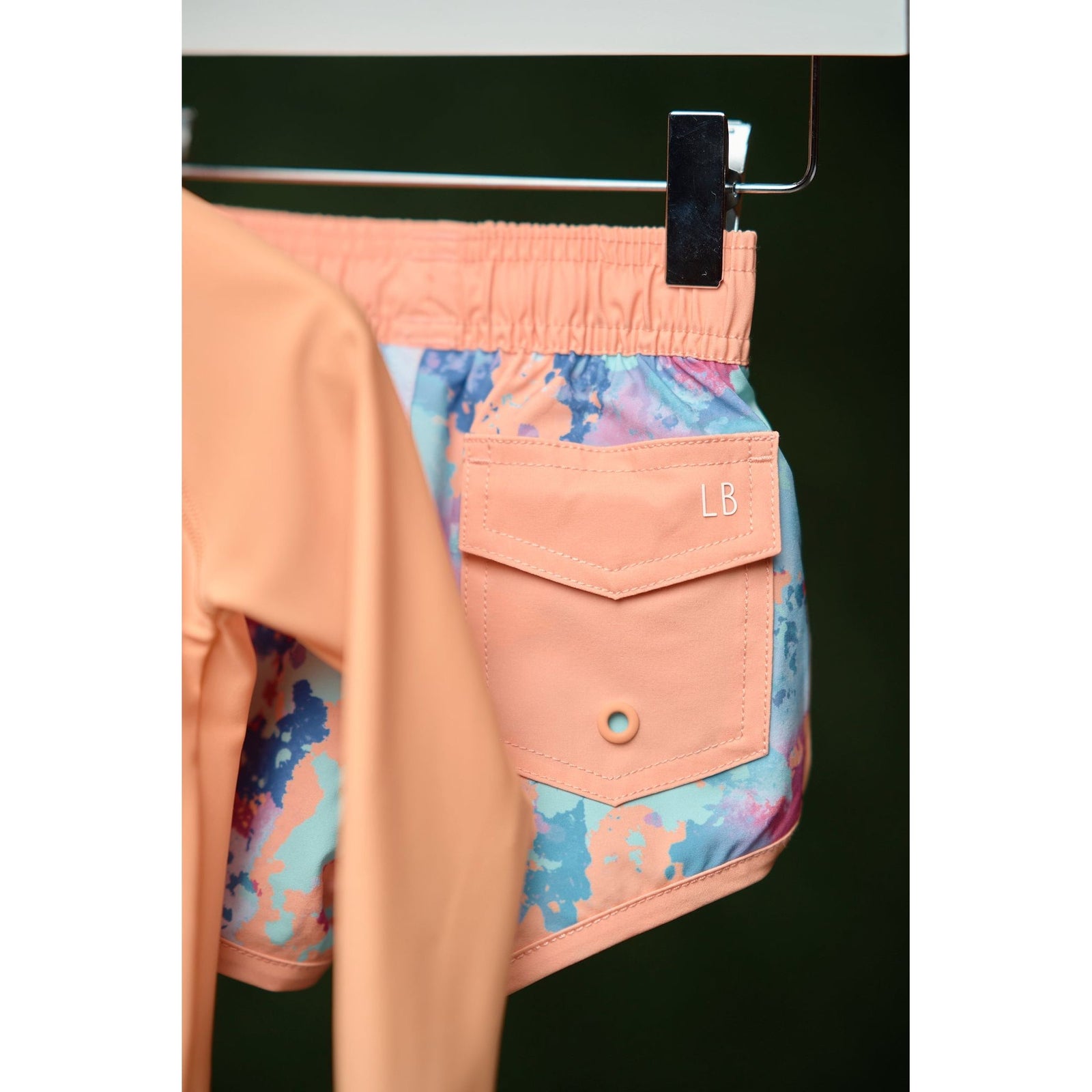 Boy's Swim Short - Melon Watercolor