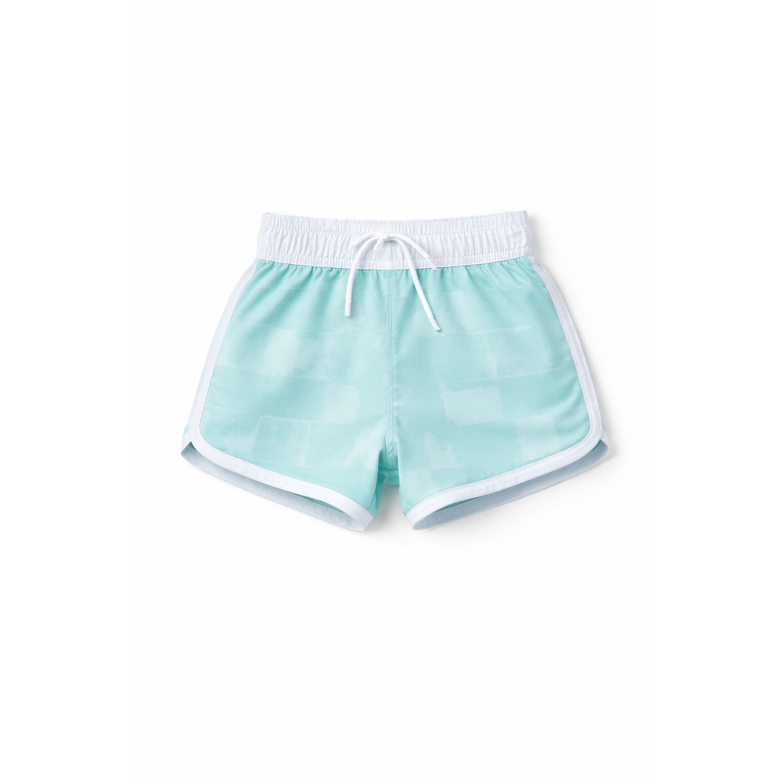 Boy's Swim Short - Mint Check